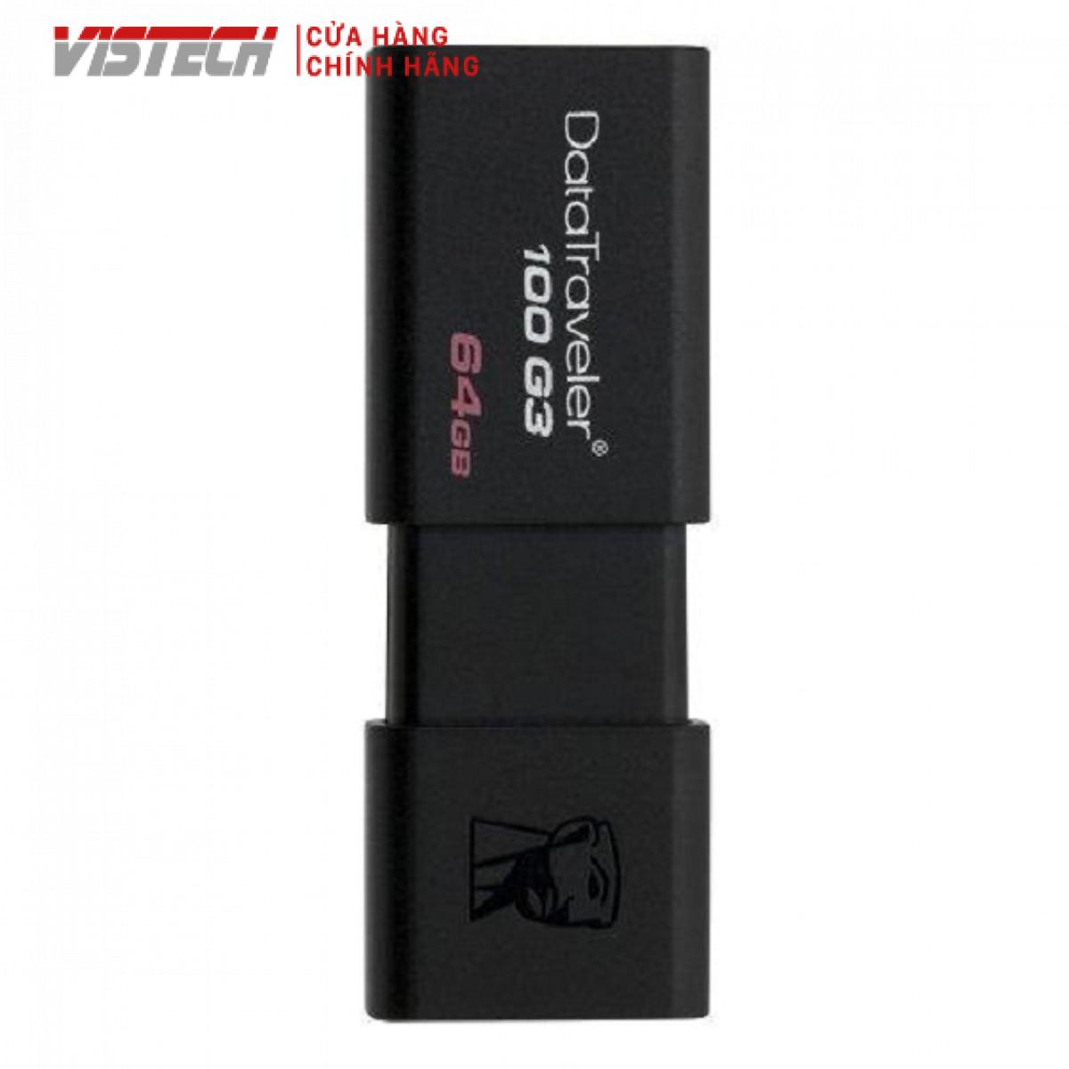 USB Kingston 64GB DT100 G3 USB 3.0 (Đen)