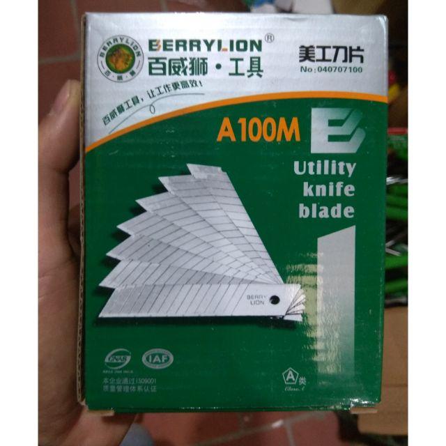 LƯỠI DAO RỌC GIẤY BERRYLION ( 1 hộp = 200 lưỡi )