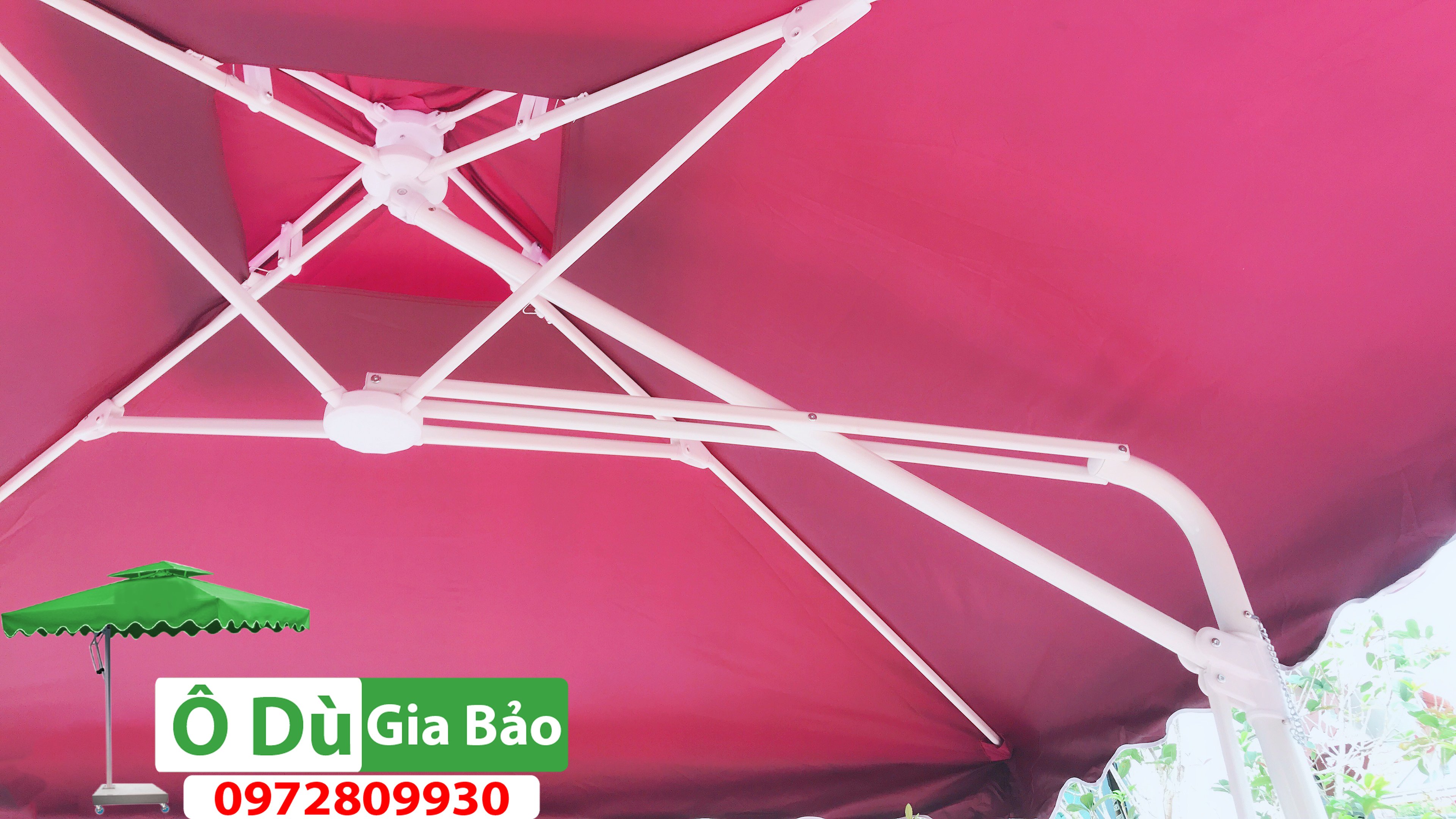 Vải Mái Ô Lệch Tâm Vuông 2.5Mx2.5M ( KHÔNG CÓ KHUNG ĐI KÈM)