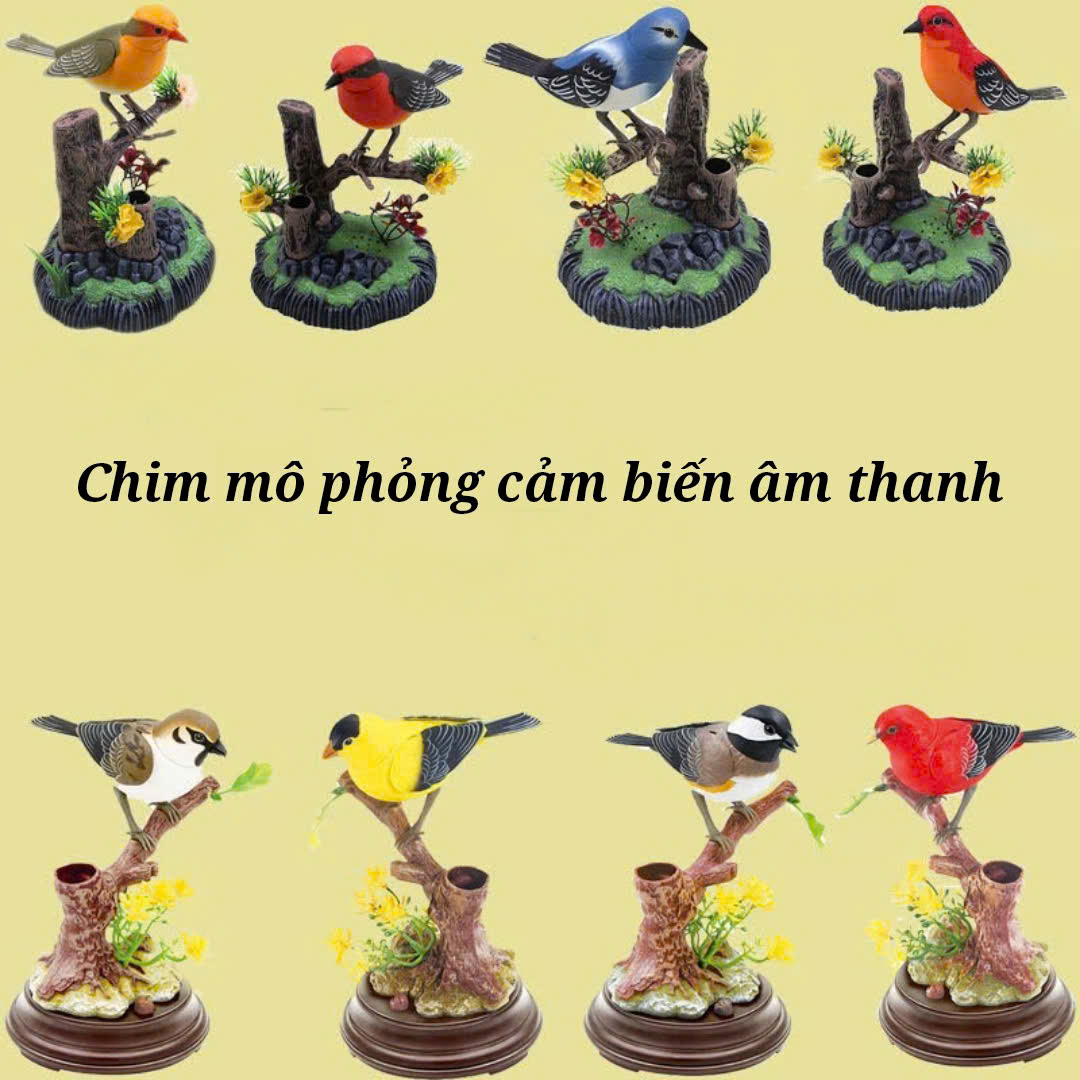 Chim điện tử tự hót khi có âm thanh