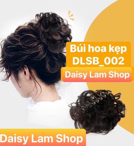 BÚI TÓC GIẢ HOA CÓ SẴN KẸP GẮP B004