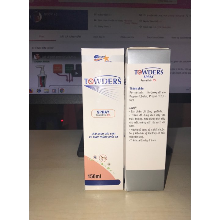 CHAI XỊT TOWDERS SPRAY 150ML.