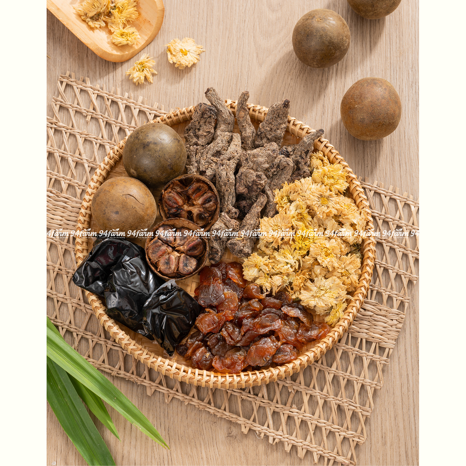 [1 set 75g] Sâm lục vị nấu 10-12 lít sâm (20-24 chai) 94farm