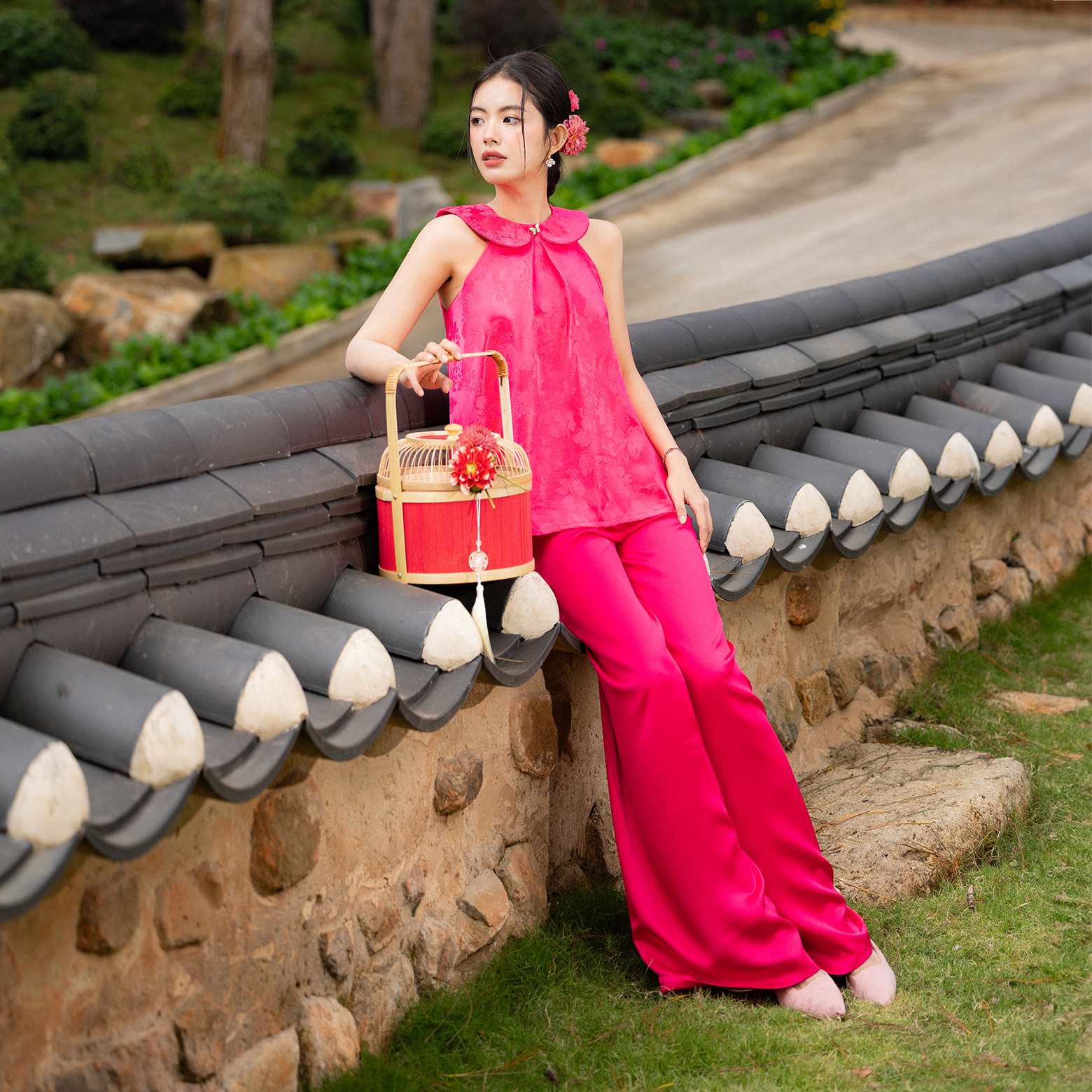 Áo Yếm Cổ Bèo Tiểu Thư - EDINI - A1636