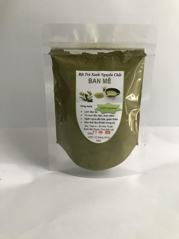 [ 100 gram ] bột lá trà xanh dưỡng da - giảm mụn thâm