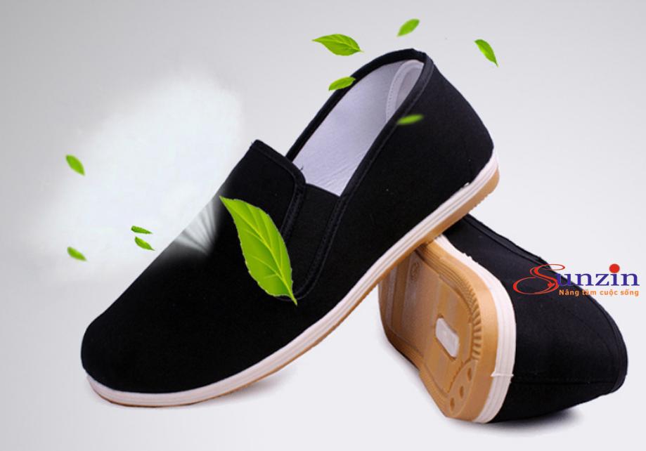 Giày vải đế kếp siêu bền dành cho cả nam và nữ, size từ 35-45 đen