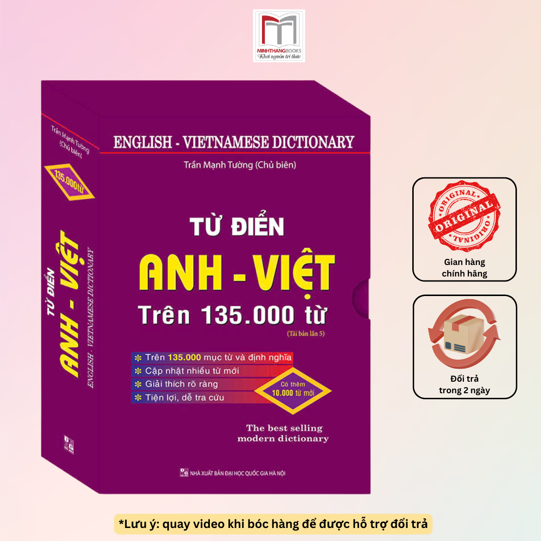 Sách - Từ điển Anh - Việt trên 135.000 từ (bìa cứng)