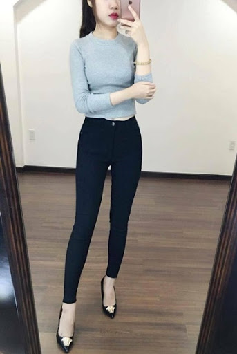 [HCM]Quần Tregging Đen Nữ Hàng Co Giãn Mạnh