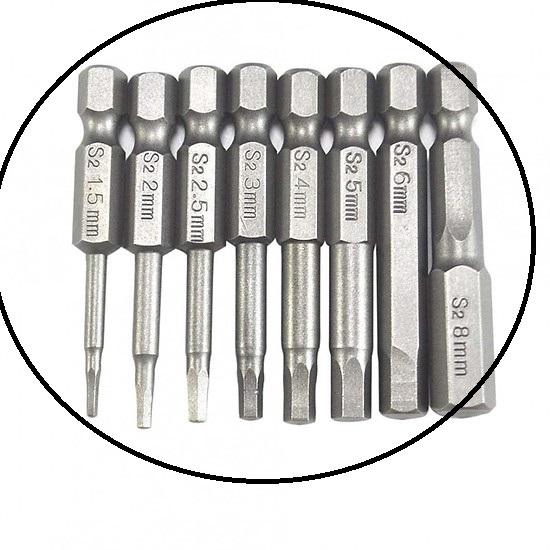 Bộ 8 đầu lục giác lắp máy khoan