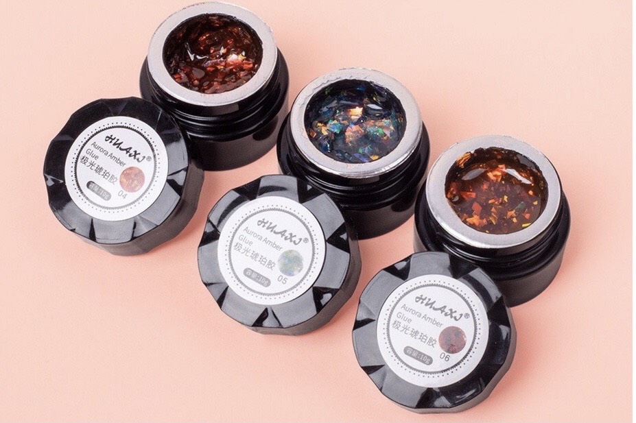 Sơn gel hổ phách set 6 hũ siêu đẹp