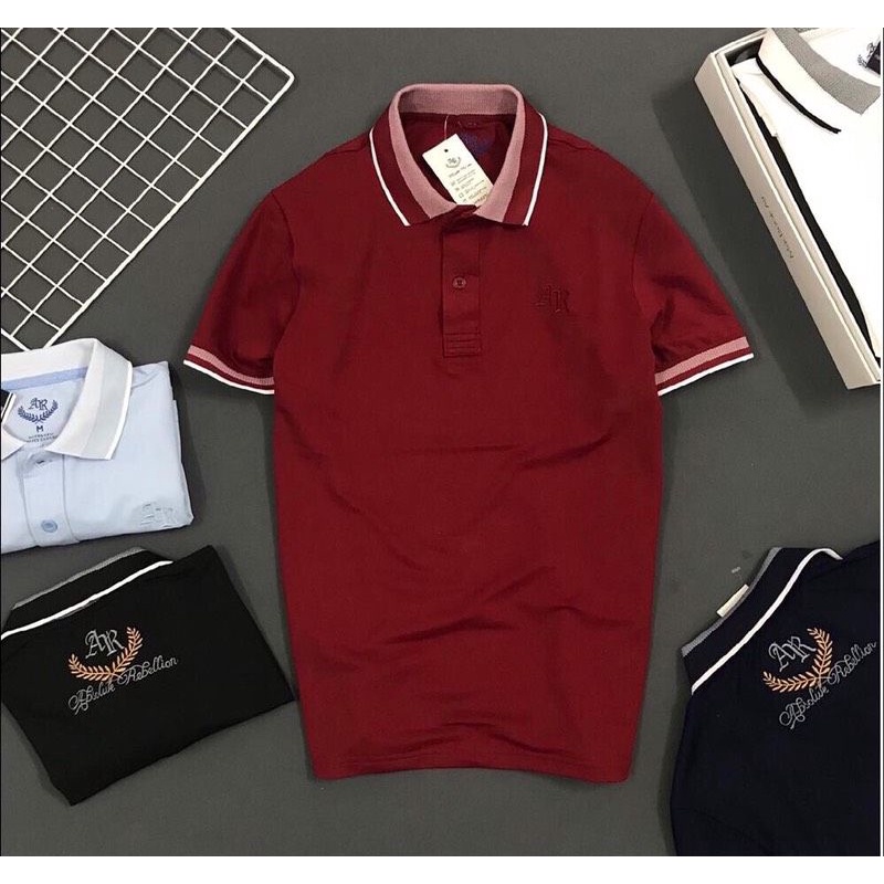 Áo thun polo nam cá sấu gai mềm