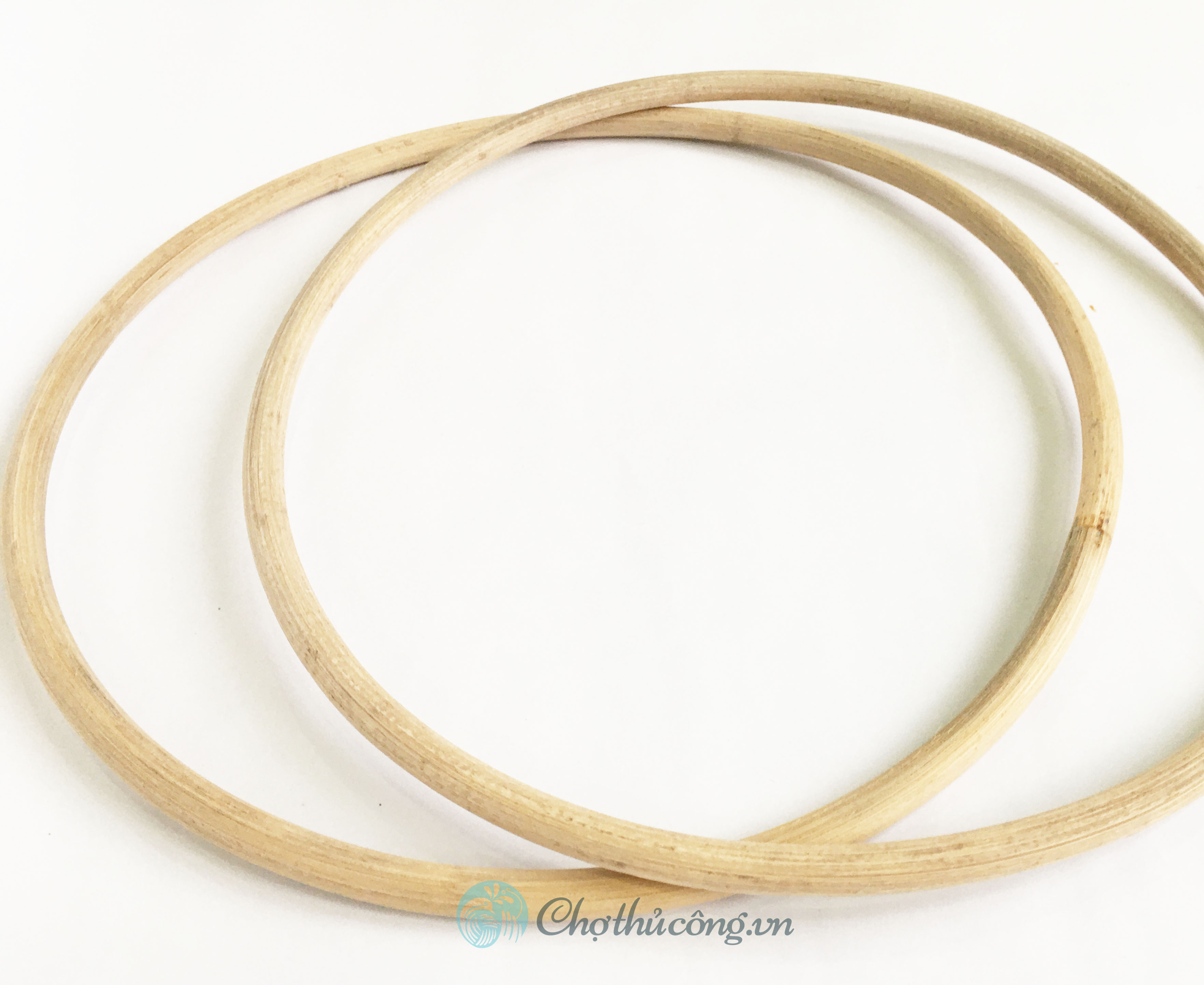 Combo 2 rattan rings for handmade decoration or making dreamcatcher from rustic natural rattan
