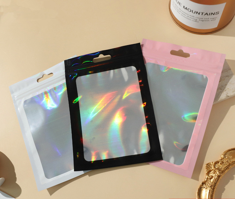 ( HÀNG NHẬP) Túi zip hologram 3 màu 50-100 cái