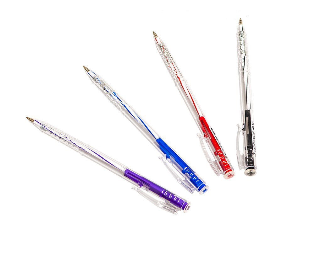 Combo 100 bút bi TT-027 ngòi 0.7mm - Mực xanh-đỏ-đen
