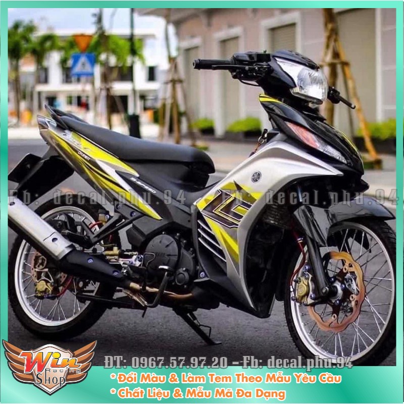 Tem rời Exciter 135 Lc Vàng bạc đen
