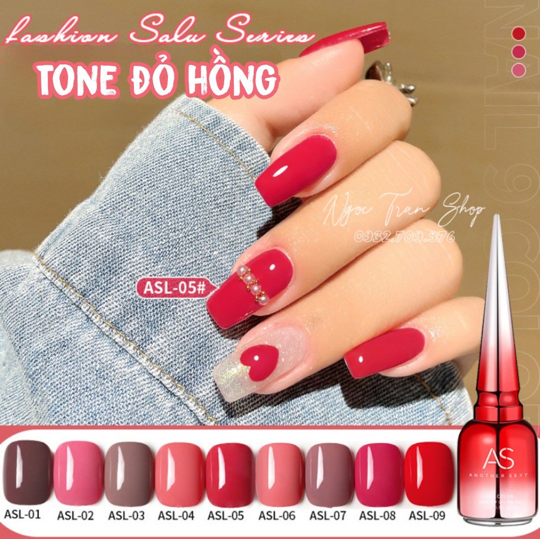 [HCM]Sơn gel AS red - Màu hồng đỏ mã ASL