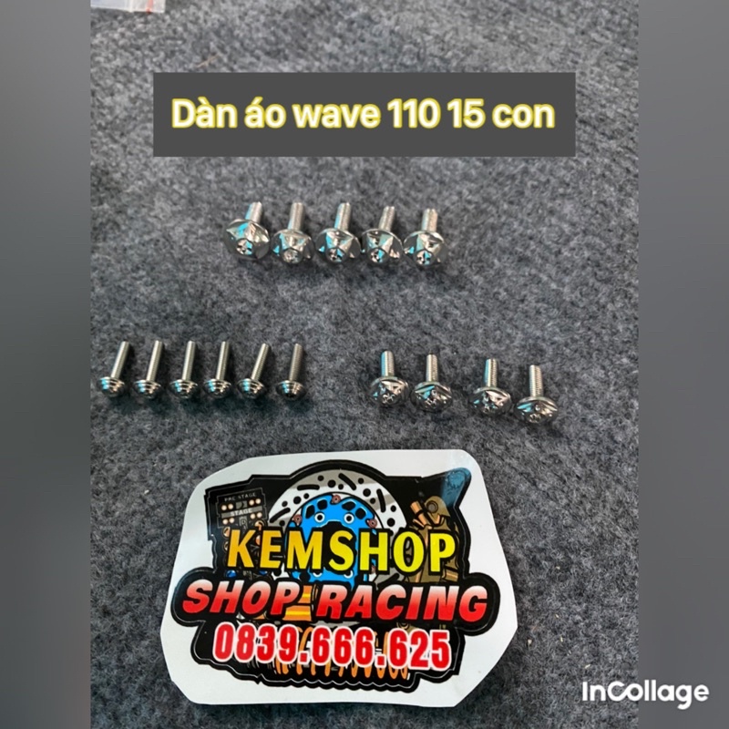 Full Ốc Dàn Áo Salaya Wave 100/110 inox 304