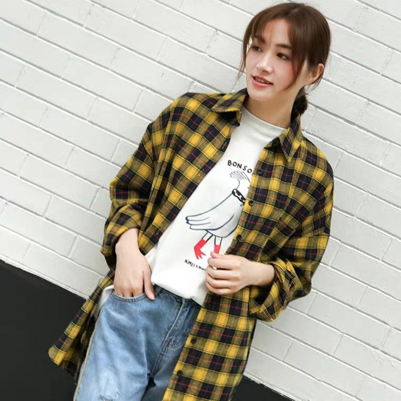 [HCM]Áo Khoác sơ mi Unisex nam nữ ( CÓ ảnh THAT) form rộng.
