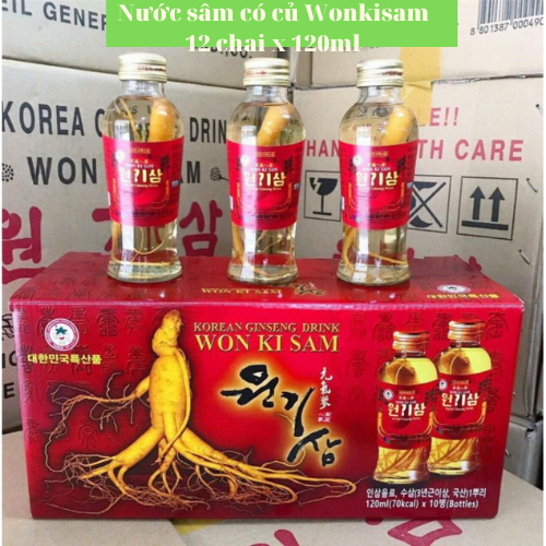 Lốc 10 chai nước sâm có củ wonkisam hàn quốc
