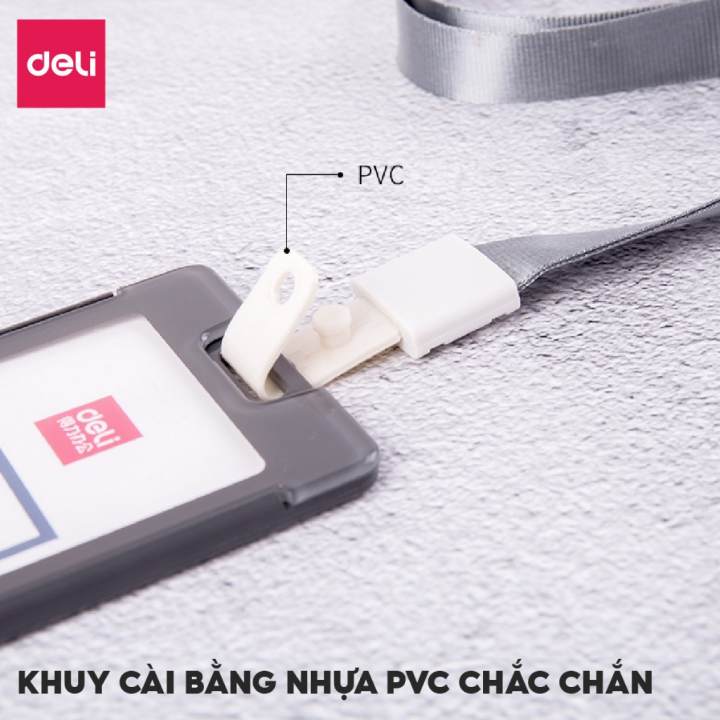 Dây Đeo Thẻ Học Sinh Nhân Viên Deli Thẻ Dây Thẻ Móc Trong Suốt Bảng Tên Bao Đựng Thẻ Sinh Viên Giá Rẻ - Hình ảnh 3