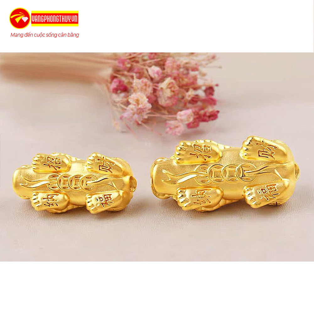 [HCM]Charm Tỳ Hưu Bàn Tính Vàng 24K - KIOJ