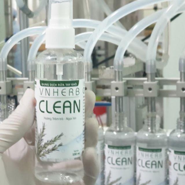 Dung dịch rửa tay khô Vnherb Clean (100ml - 500ml)