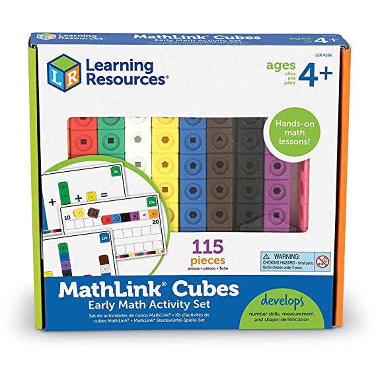 BỘ HỌC TOÁN - MATHLINK® CUBES EARLY MATH ACTIVITY SET (115 CHI TIẾT)