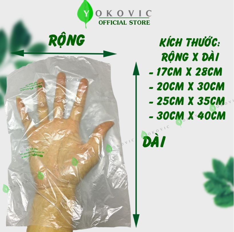 Túi đựng thực phẩm sinh học ECOGREEN THSH 17*28*100 Cái/Cuộn siêu dai