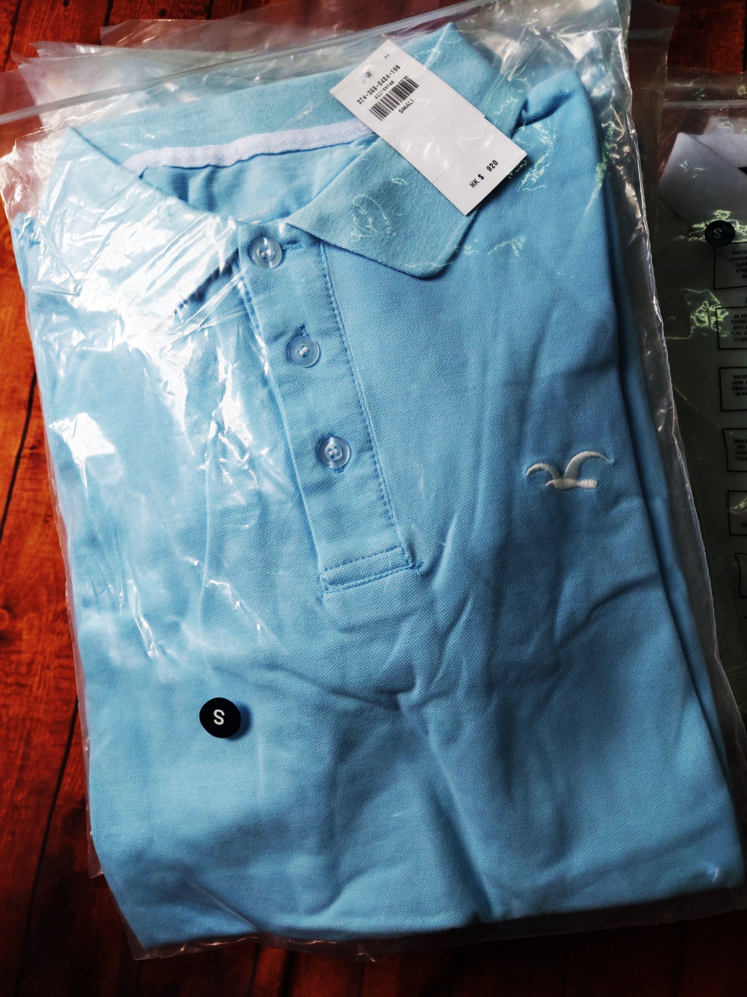 Áo thun polo Hollister icon White & Blue Sky New
