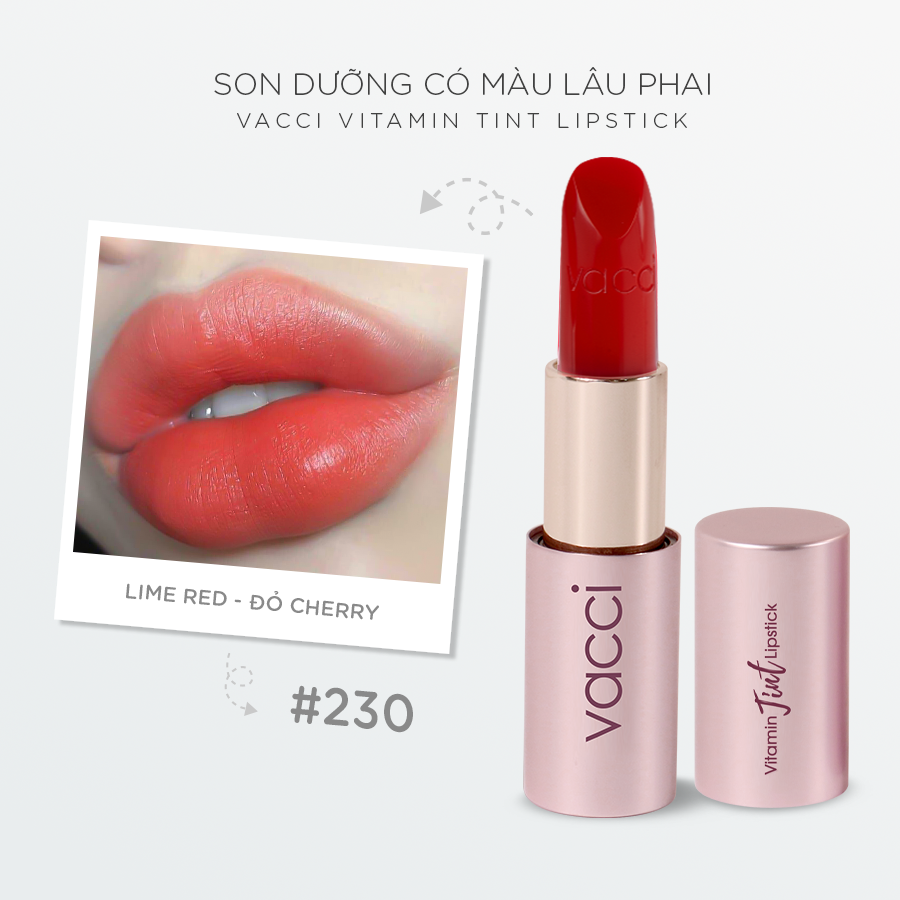 Son tint dưỡng môi có màu lâu phai vacci vitamin tint lipstick - có mẫu mới 2024