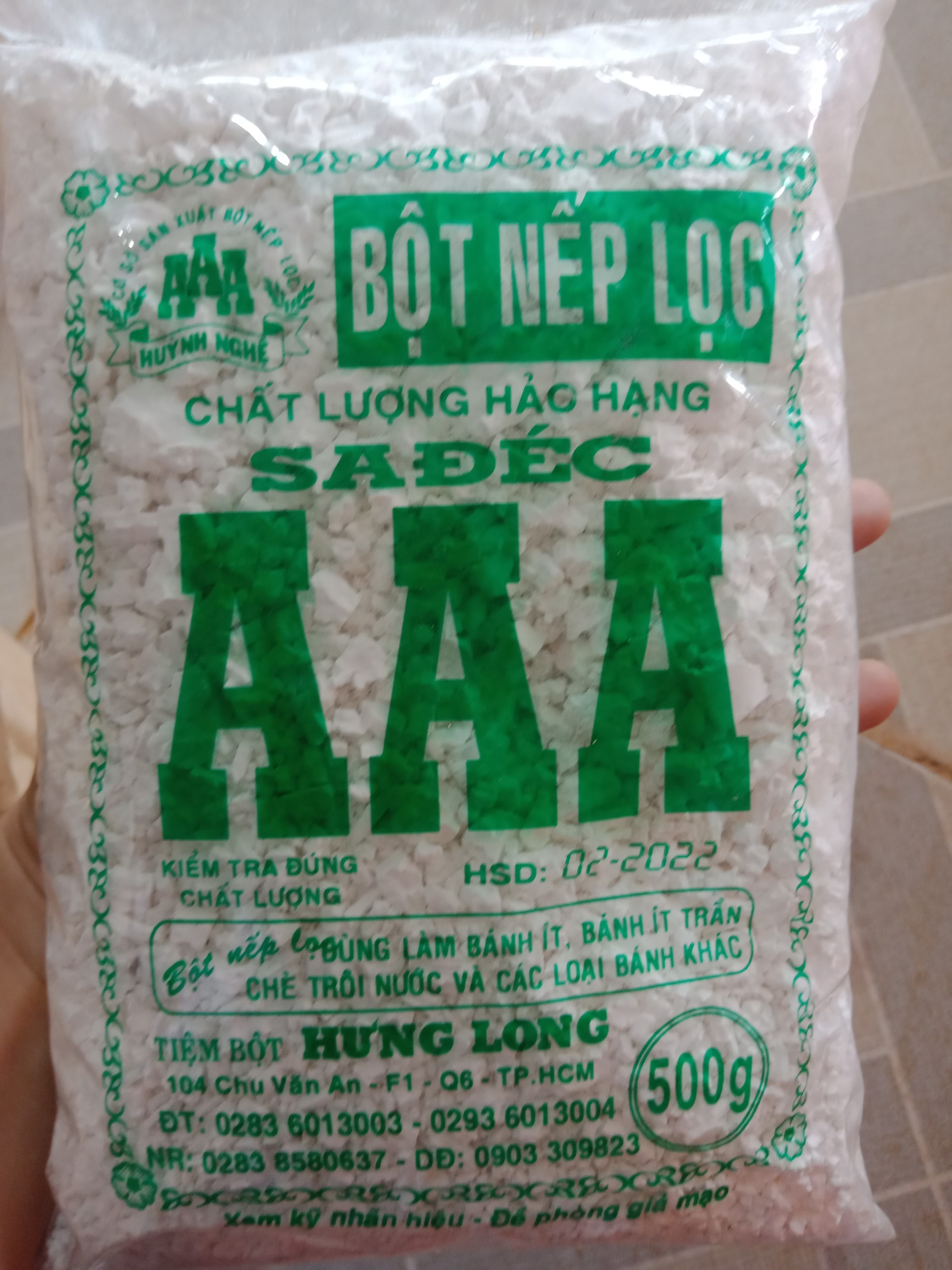 Bột nếp lọc SA ĐÉC (1 gói 500GR)