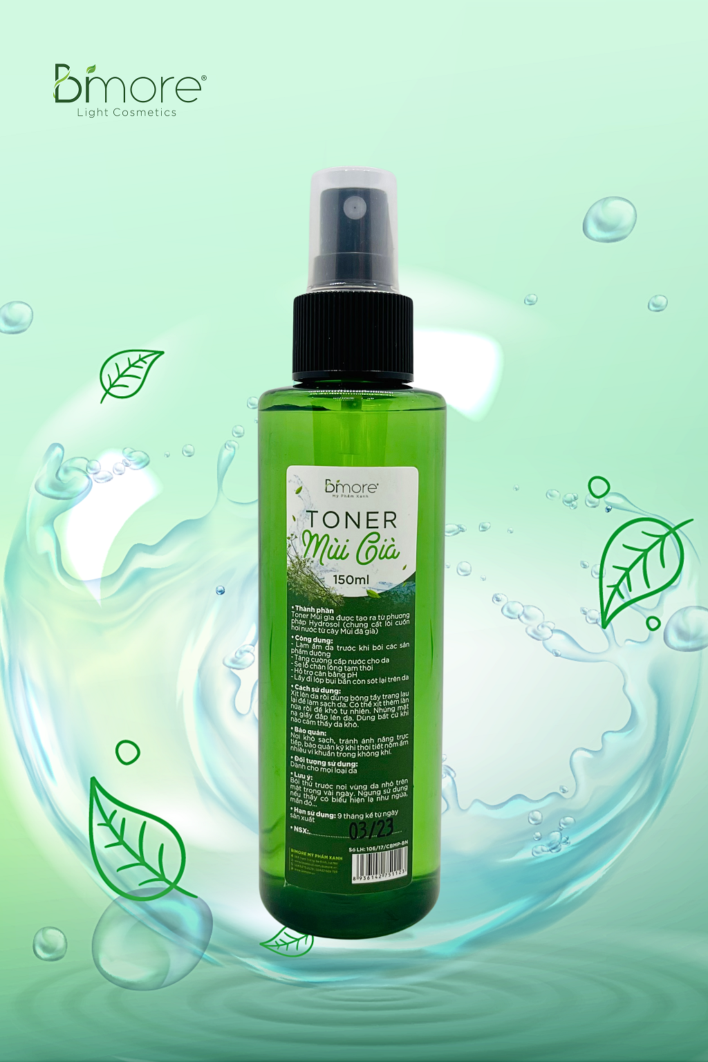 Toner Mùi già Bimore cấp ẩm dưỡng da và cân bằng pH cho da