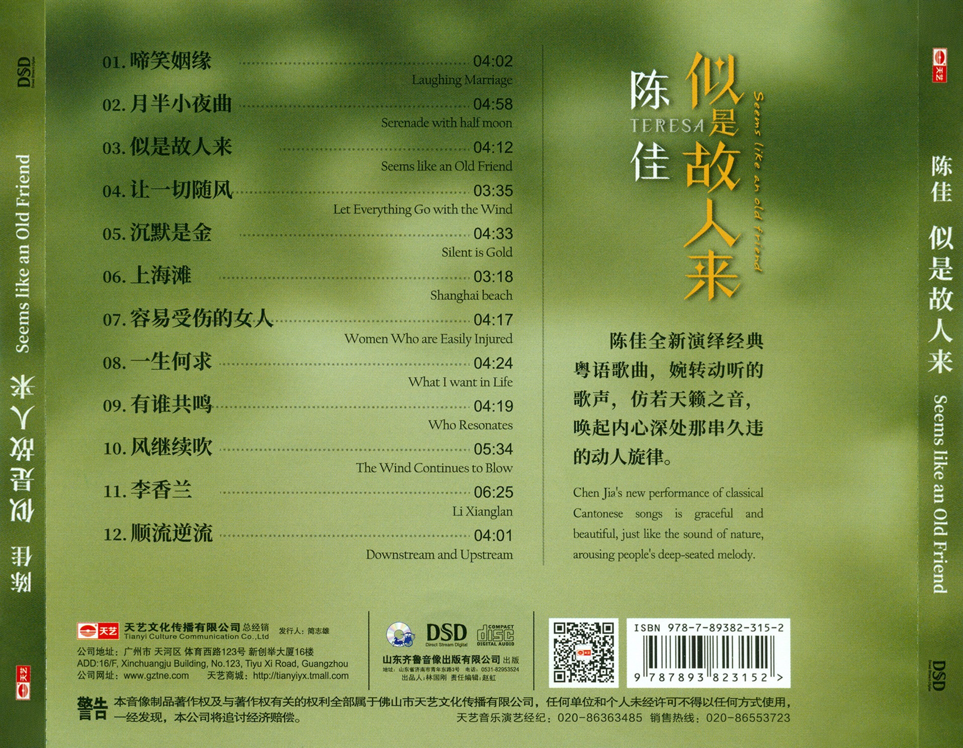 CHEN JIA 陈佳 -  似是故人来 Seem Like An Old Friend