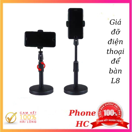 Giá đỡ điện thoại để bàn L8, Giá đỡ điện thoại để bàn chân đế tròn đa năng