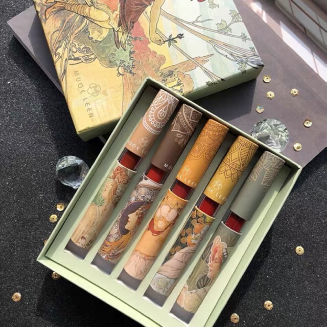 [HCM]Set son lì 5 cây Muge leen son kem cao cấp