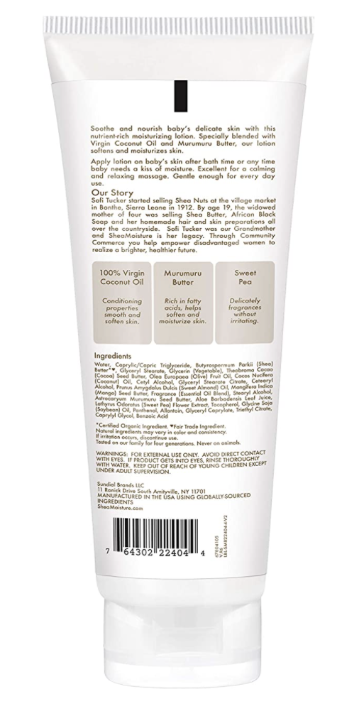 Lotion SheaMoissture Baby mùi dừa - có bill