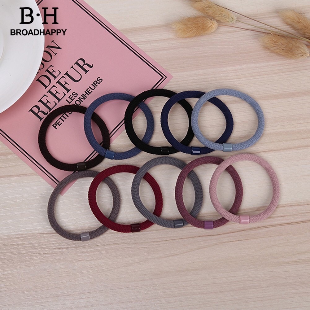 💈 set 10 dây buột tóc trơn, đơn giản