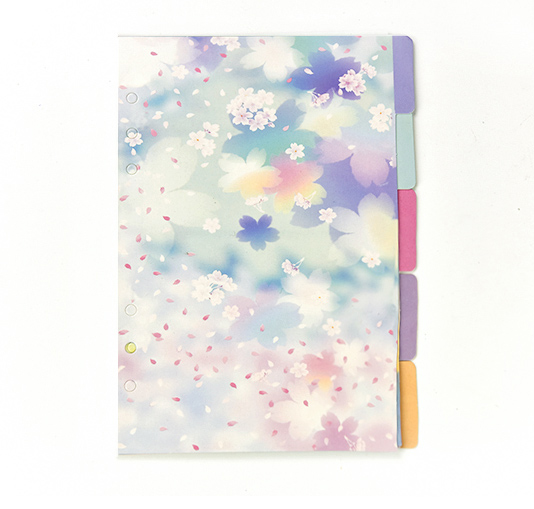 Tab Phân Trang galaxy flower A5 cho Sổ Còng/Sổ Planner