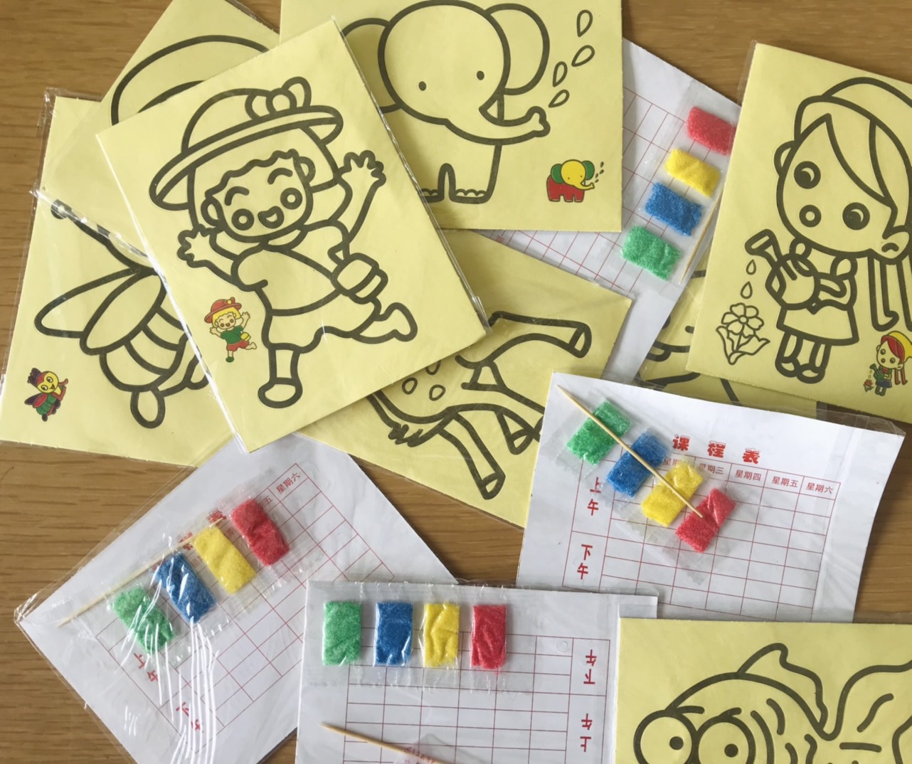 Combo 10 tranh cát Téppi cho bé ( CÓ SẴN CÁT )