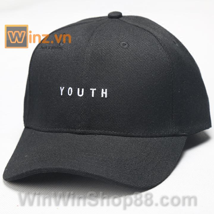 [FREESHIP MAX 15K][HCM]Nón kết chữ YOUTH NK439 (Màu đen)