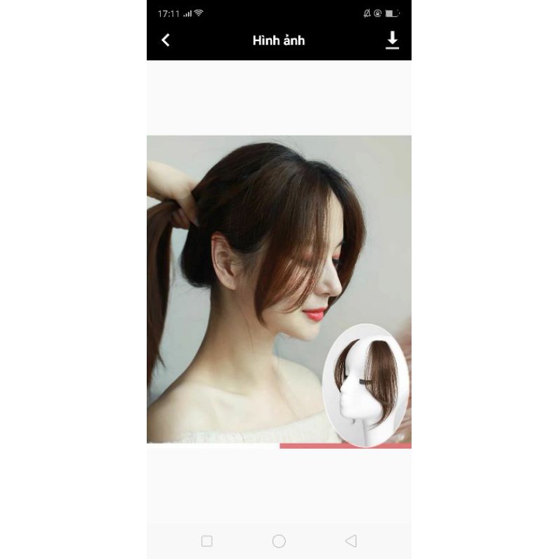 [Freeship Max] Tóc mái bay tóc thật 2 bên