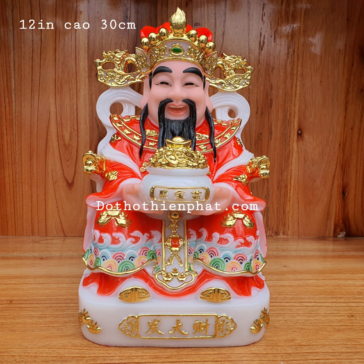 Ông thần tiền đá màu đỏ mang lại tài lộc may mắn mẫu mới nhất hiện nay