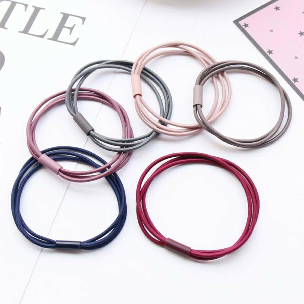 COMBO 5 THUN CỘT TÓC MIX 3 VÒNG - SET 02 CỘT TÓC RAIBOW