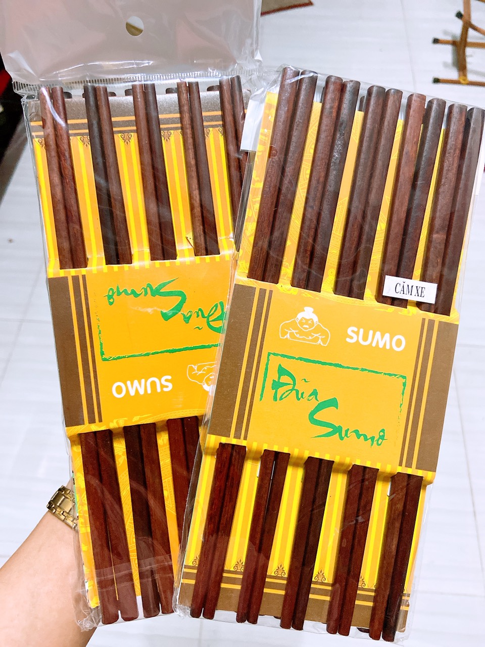 [HCM]Bộ 10 Đôi Đũa Gỗ Tự Nhiên Đũa Gỗ Căm Xe