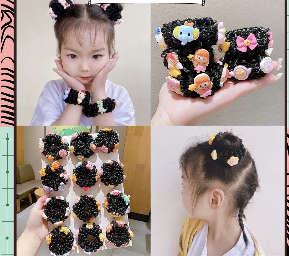 Buộc tóc cột tóc giả dễ thương siêu yêu cho bé