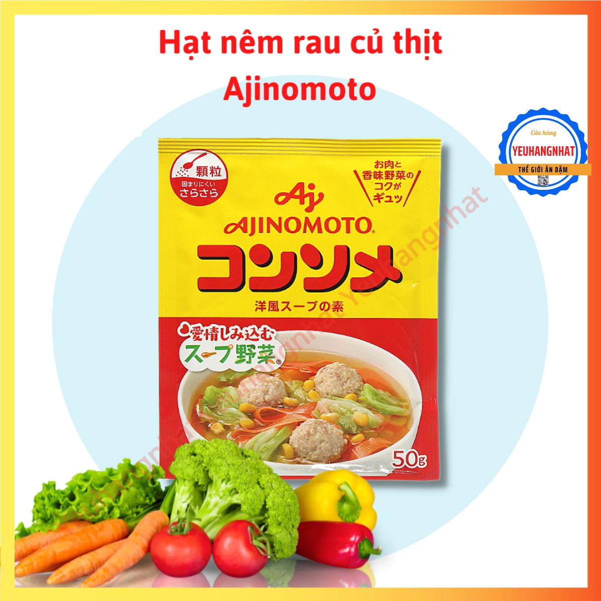 Hạt nêm rau củ Ajinomoto 50gram Nhật bản