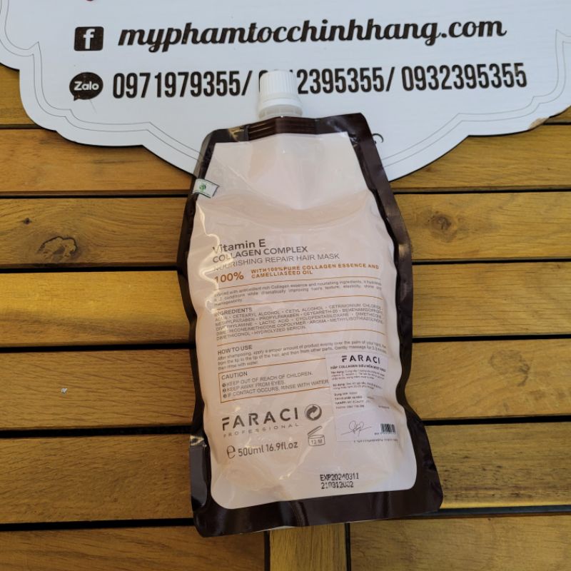 (Chính hãng công ty) HẤP COLLAGEN SIÊU MỀM MƯỢT FARACI 500ML