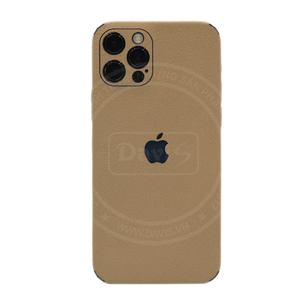 Dán da full viền iphone 12 Pro, làm từ da thật cao cấp - Chính hãng Davis