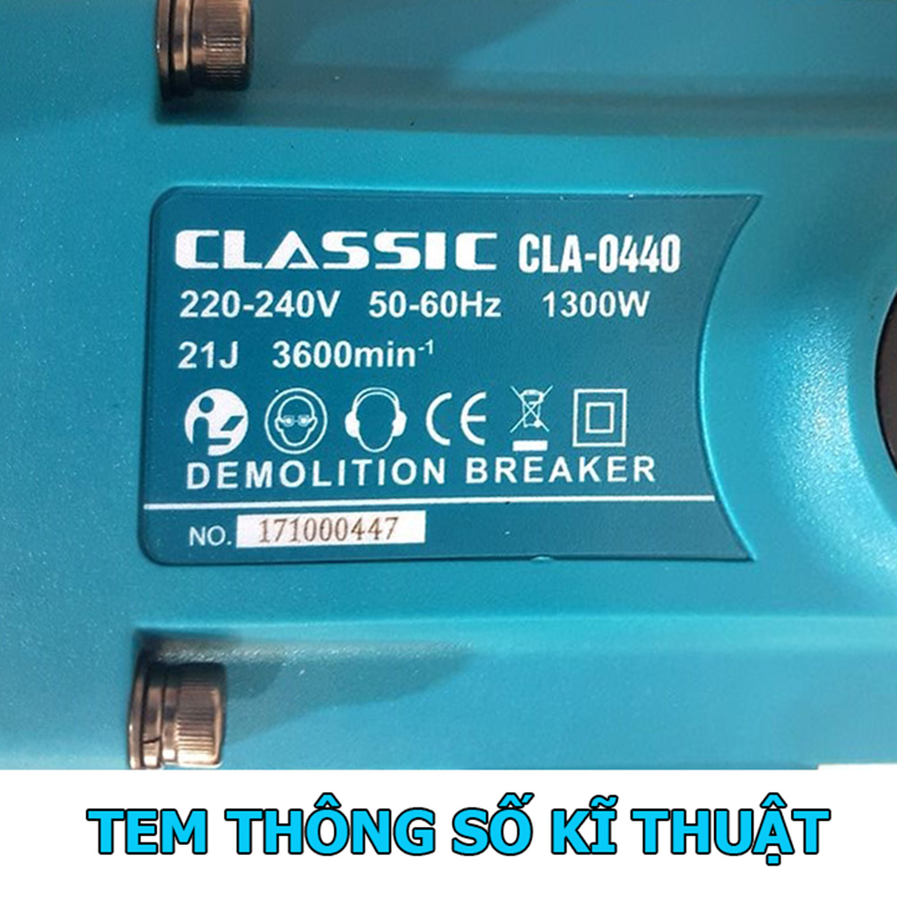 1300W Máy đục bê tông 17mm Classic CLA-0440