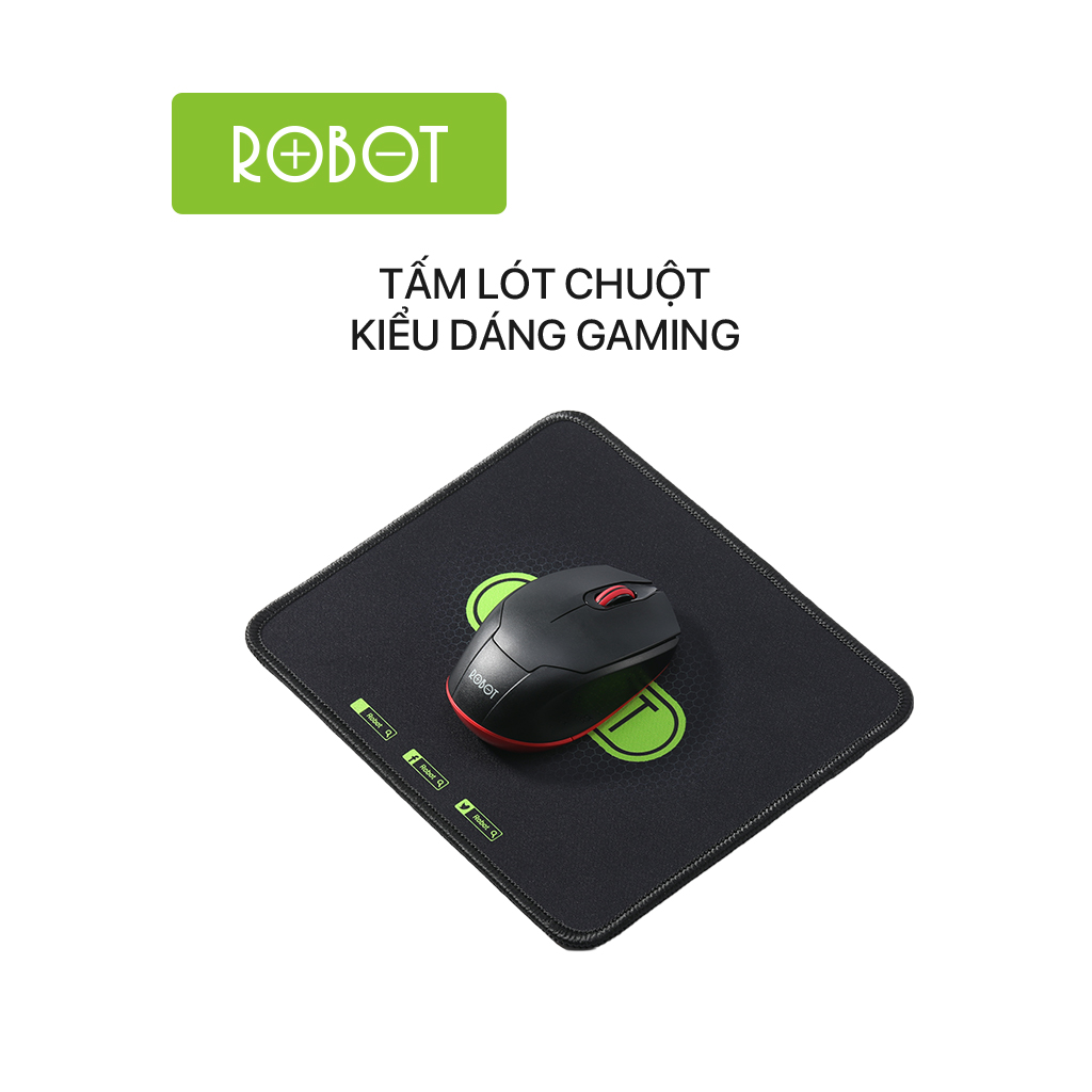 Miếng lót chuột kiểu dáng gaming Robot RP01 kích thước 22 x 18 cm chất liệu: vải + cao su l hàng chính hãng